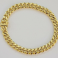 Real 14k Yellow Gold Bracelet 8 Inch Miami Cuban Link 8mm Mens 14kt Box Lock