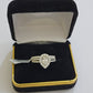 Real 14k Gold Diamond Engagement Wedding Ring Band SET  Pear/ Tear drop 1.5 CT