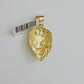 Real 10k Yellow Gold Pendant Lion Head Charm 2'' Inch For Mans's 10KT Gold / AS