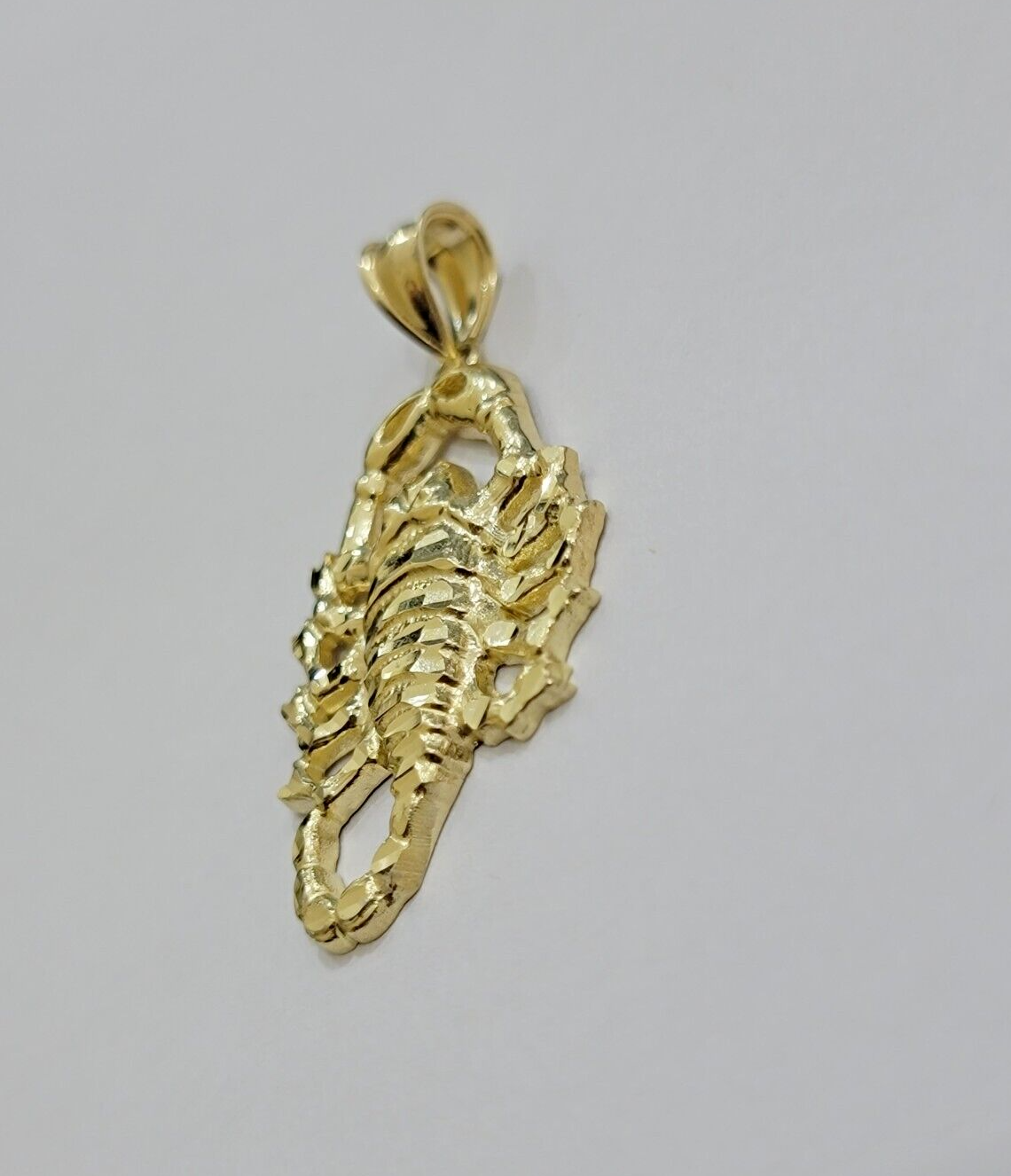 Real 10k Yellow Gold Charm Pendant Scorpio Zodiac Sign 10kt Genuine Men Women