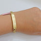 Real 14k Yellow Gold Chino Bracelet 8 Inch 7mm Men's Name Plate ID Link Solid