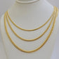 Solid 18k Gold Chain Necklace Miami Cuban Link 2.5mm-4mm 18"-26 Inch Real 18kt