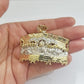 Real 10kt yellow gold Last Supper pendant charm 3D style
