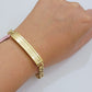 Real 14k Yellow Gold Chino Bracelet 8 Inch 7mm Men's Name Plate ID Link Solid