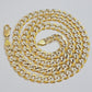 Real 10k Yellow Gold Chain Curb Link Necklace 8mm 28 Inch Diamond Cut Two-tone