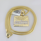 10K Solid Gold Miami Cuban Chain SET Last Supper Pendant Charm 18"-26" 2.5mm