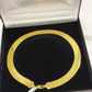 Real 10k Yellow Gold Herringbone Chain Necklace 15mm 22Inch Solid 10kt Men Women
