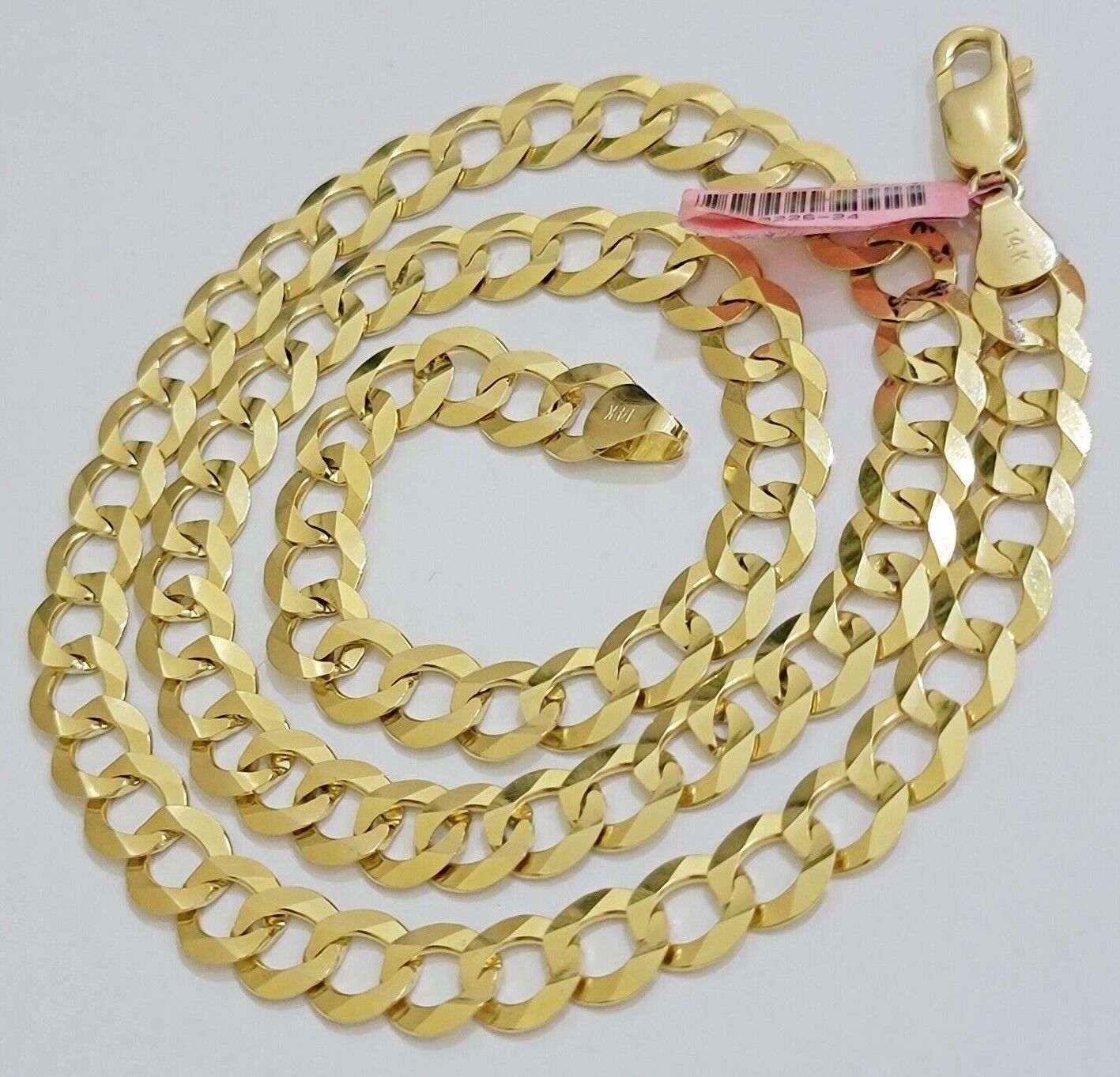 REAL 14k Gold Necklace Cuban Curb Link Chain Mens 11mm 20" - 30 Inch SOLID 14kt