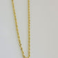 Real 10k Gold Chain Necklace Rope 24 Inch 2.5mm Diamond Cut Solid 10kt Men Women