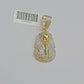 Real Diamond Charm Pendant Pharoah Head 10k Yellow Gold Solid For mens 1.5 Inch