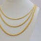 Solid 18k Gold Chain Necklace Miami Cuban Link 2.5mm-4mm 18"-26 Inch Real 18kt