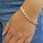 Real 10K Yellow Gold 9mm Flower Bracelet 8" inch 10kt Lobster lock