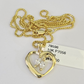 10K Solid Franco Chain Heart Pendant Charm Necklace 16"-22" 1mm Gold Ladies