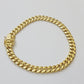 Real 10k Yellow Gold Bracelet Miami Cuban Link 8 Inch 7mm For Men & Women 10 KT