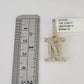 Real 10k Gold Necklace Chain Diamond N Alphabet Charm SET 3mm Miami Cuban Link