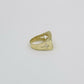 REAL 10k Yellow Gold Last Supper Ring Cross Design Men's Ring, Size 12