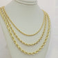 Real 10k Yellow Gold Chain Rope Necklace 3mm 4mm 5mm 18" 20" 22" 24" 26" 28" 30"