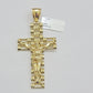 REAL 10k Gold Cross Pendant Franco Chain Necklace 26 Inch SET & Jesus Crucifix