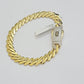 Real 10k Yellow Gold Bracelet Ladies 7.25 Inch 7mm Royal Monaco Cuban Link Women