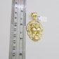 Real 10k Yellow Gold charm Pendant Lion Head 2 Inch For Men's 10KT / CAL