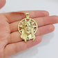 Real 10k Gold Charm Pendant Jesus Head 10kt Yellow Gold Genuine for Men's