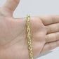 Real 10k Yellow Gold Rope Bracelet 9 Inch 5mm SOLID Diamond Cuts Men Women 10KT