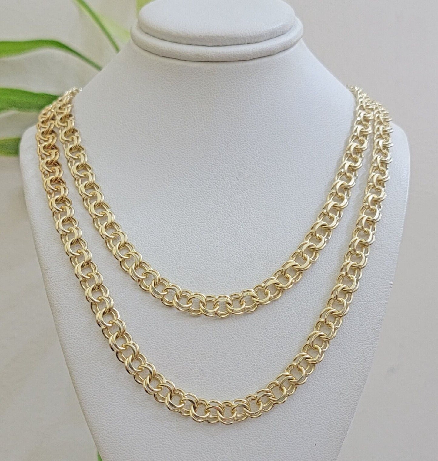 Real 10k Yellow Gold Necklace Chain Chino Link 6mm SOLID 18 - 26 Inch Mens 10Kt