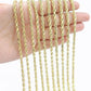 Real 10K Yellow Gold Rope Chain 4mm Necklace 16-30'' Inches Lobster Lock 10kt