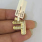 10k Gold Initial F Charm Rope Chain 16"-26" 2.5mm SET Necklace Alphabet Pendant