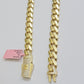 9mm Miami Cuban Royal Link Chain Necklace Box Clasp Real 14K Yellow Gold on SALE