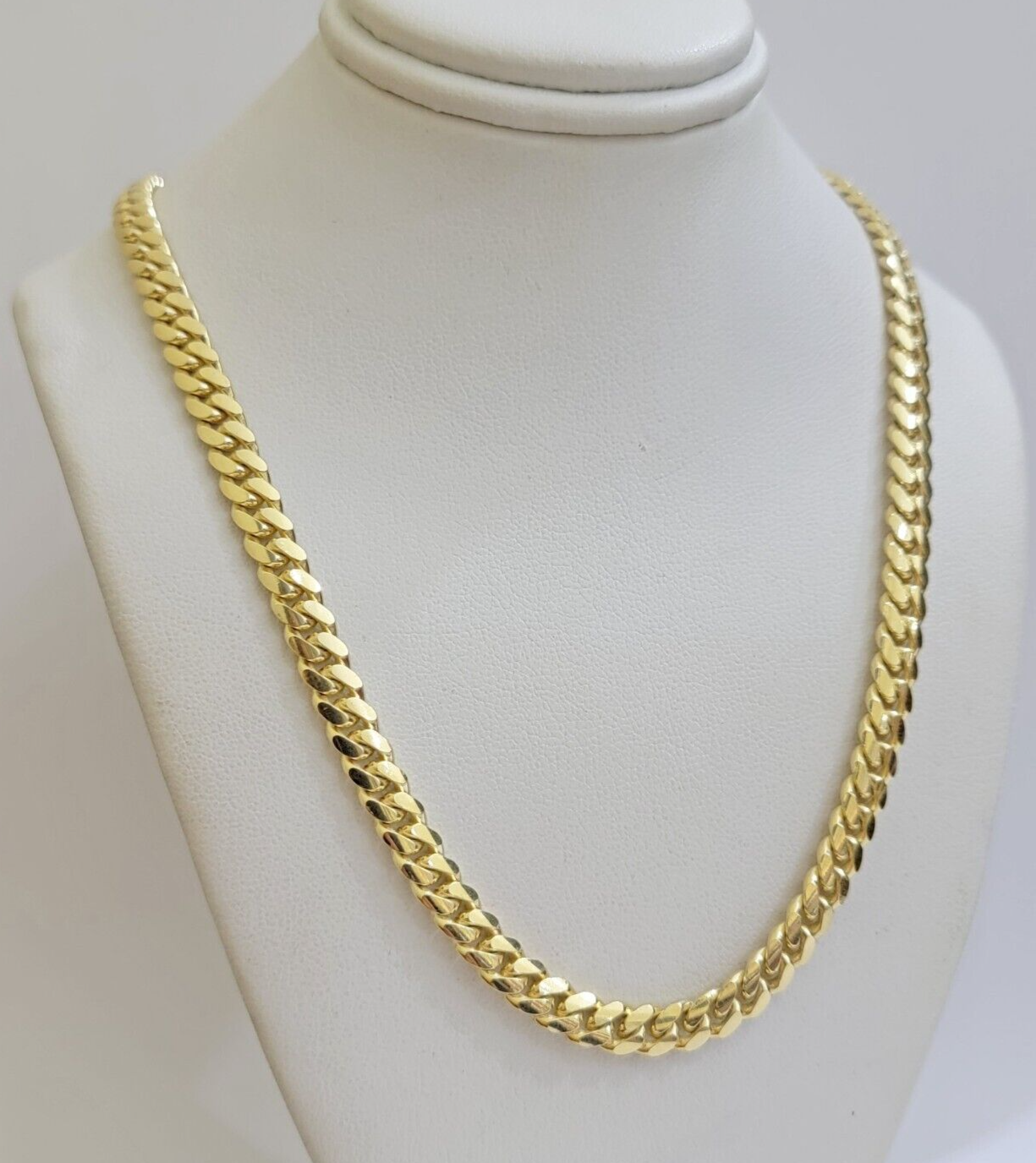 Real 10k Yellow Gold Chain 24 Inch 6mm Miami Cuban Link SOLID 10kt Strong Link