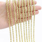 Real 14k Yellow Gold Rope Chain Necklace 4mm 18-30 Inch Diamond Cut 14kt SALE