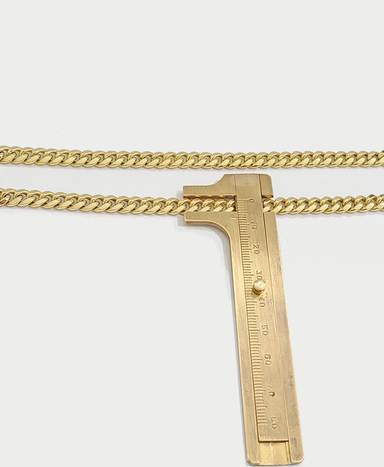 Real 14k Yellow Gold Miami Cuban Link Chain 7mm 26" Necklace Box Lock For Mens