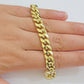 Real 10k Yellow Gold Bracelet 9mm Miami Cuban Link Men's 8 inch Box Lock 10KT