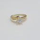 10k Yellow Gold Ring Ladies Wedding Band Real 10kt Solitaire Engagement Women