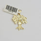 Real 10k Yellow Gold charm Money Tree Pendant 1.2 Inch For Mens 10KT /AS