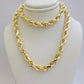 Real 14k Gold Rope Chain Necklace 28 Inch 8mm Mens Diamond cut SOLID 14KT Yellow