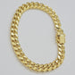 Real 10k Yellow Gold Bracelet 9mm Miami Cuban Link Men's 8 inch Box Lock 10KT