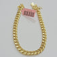 REAL 14k Yellow Gold Bracelet 9 Inch 7mm Miami Cuban Link With Box Lock 14KT