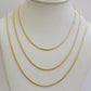 Solid 18k Gold Necklace Chain Miami Cuban Link 2mm 24 Inch Real 18kt Yellow Gold