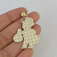 10k Grandpa Money Bag Charm Pendant REAL 10Kt Yellow Gold Real