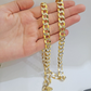 Real 10k Yellow Gold Chain Curb Link Necklace 10mm 28 Inch Diamond Cut Two-tone