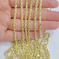 Real 14k Yellow Gold Rope Chain Necklace 4mm 18-30 Inch Diamond Cut 14kt SALE