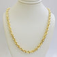 Solid 14k Gold Rope Chain Necklace 20 Inch 6mm Real 14kt Yellow Gold Diamond Cut