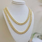 14k Gold Chain Necklace 22 Inch Miami Cuban Link 8mm Box Lock Real 14KT For Mens