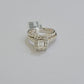 Real 14k White Gold Ring 2CT Diamond Engagement Wedding Ladies Band SET