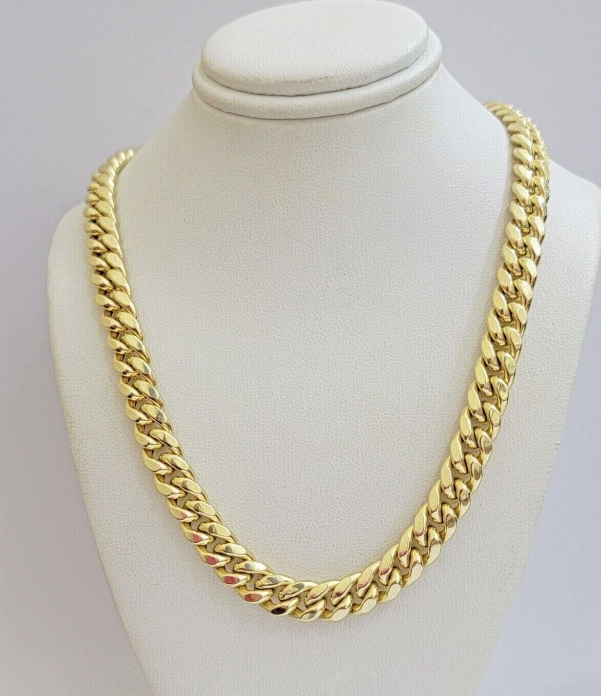 14k Yellow Gold Chain Miami Cuban Link Necklace 9mm 18 - 30 Inch Real 14KT Men's