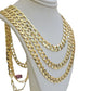 SOLID 14k Gold Necklace Cuban Curb Link Chain 9mm 10mm 11mm 18-30 Inch REAL 14kt