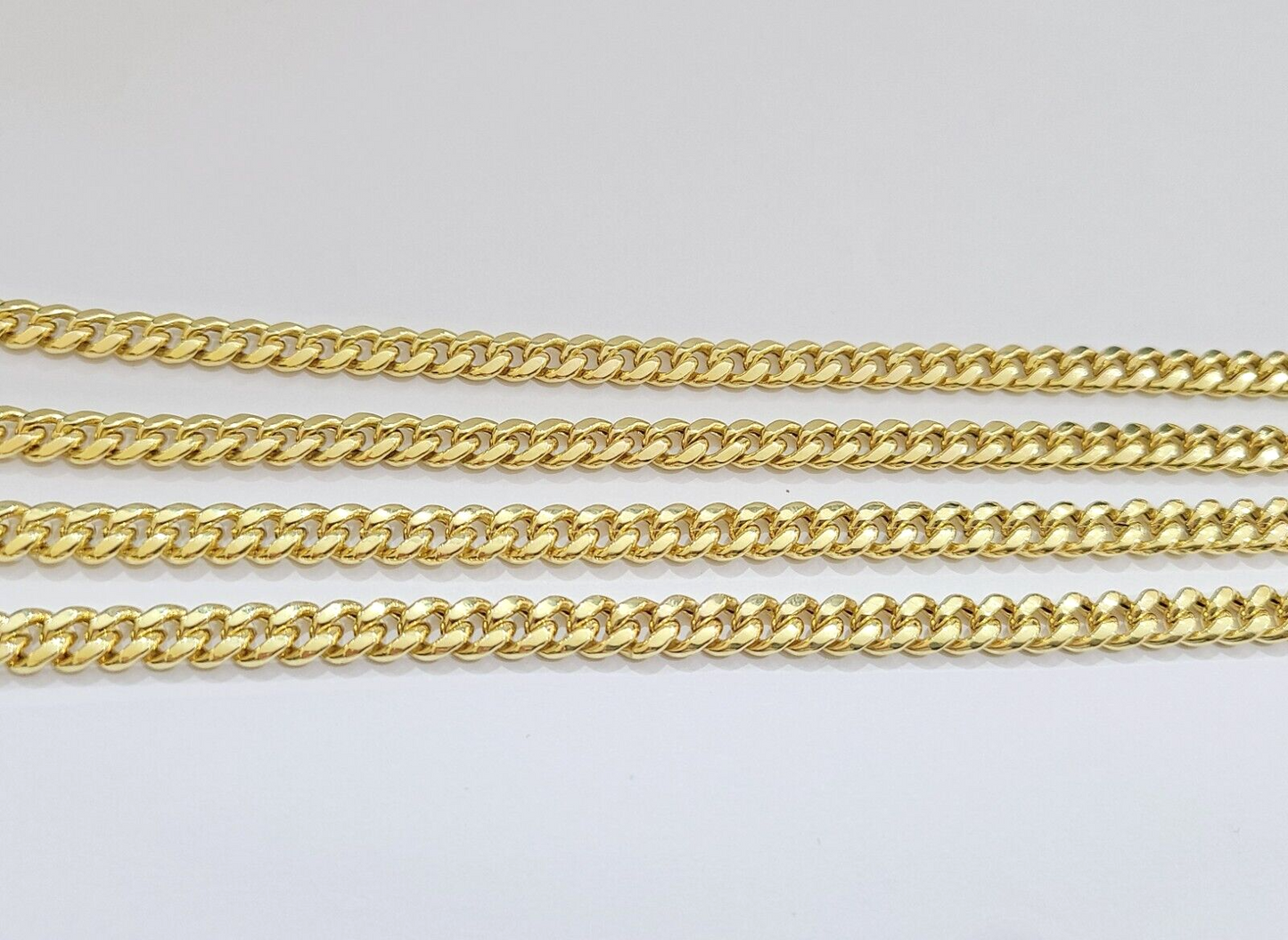 Real 14k Yellow Gold Miami Cuban Link Chain 7mm 26" Necklace Box Lock For Mens