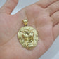 Real 10k Yellow Gold charm Pendant Lion Head 2 Inch For Men's 10KT / CAL